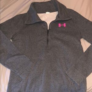 Gray sweatshirt with pink symbol